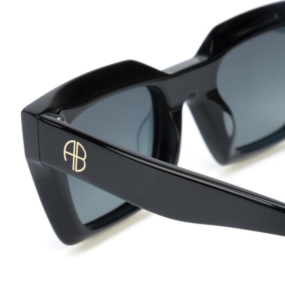 ANINE BING Indio Sunglasses in Black One Size New Womens Sunnies - Picture 4 of 15